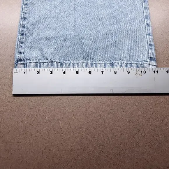 Cotton:On Relaxed Wide Leg Jeans 100% Cotton Denim Women 6 Light Blue Skater 90s - Picture 9 of 13